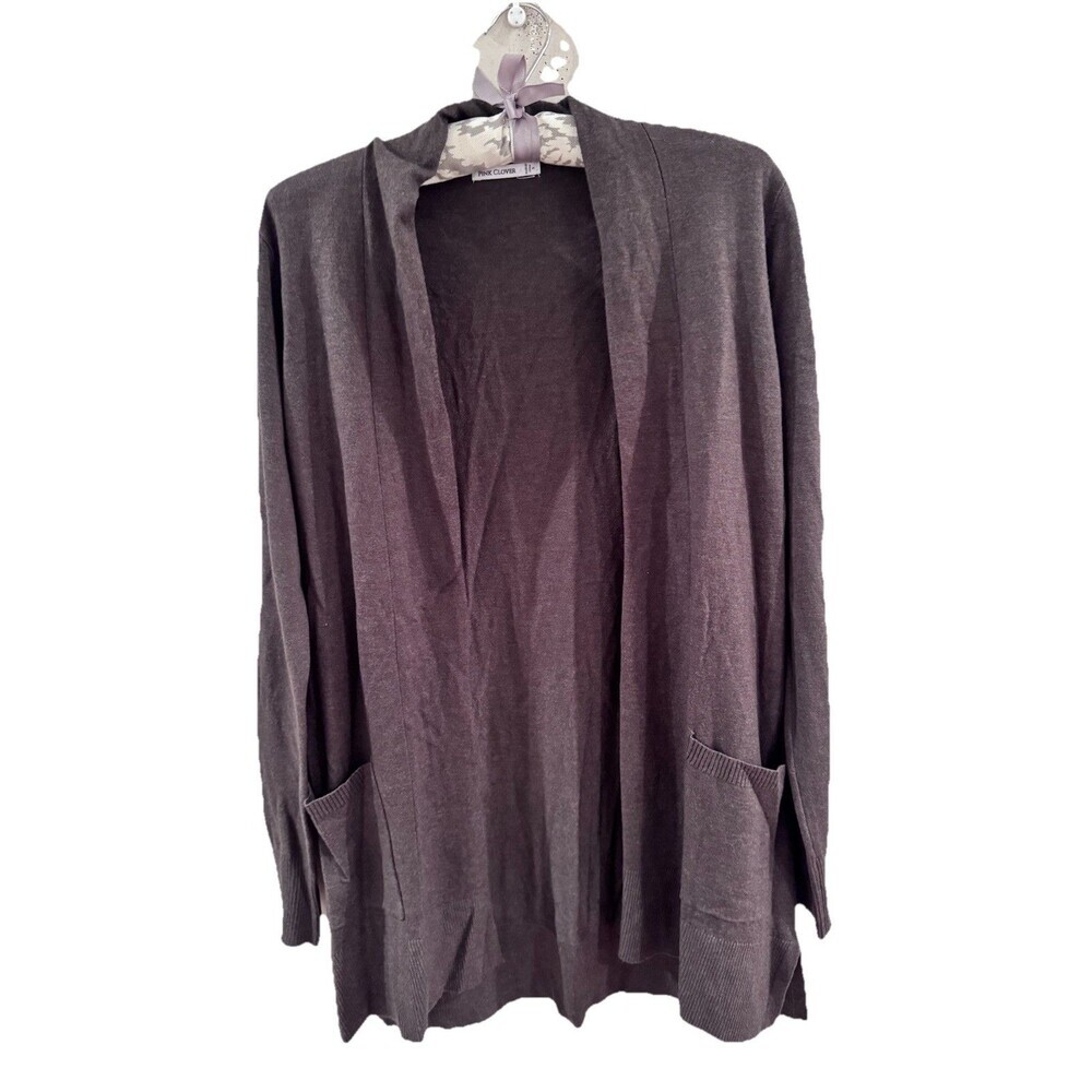 Pink Clover Stitch Fix‎ Cardigan Green Open Front Sweater Long Small NEW